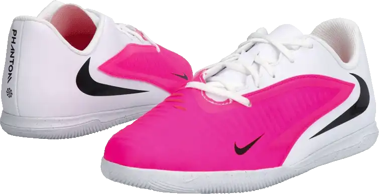 Dětské sálové kopačky Nike Phantom 6 Low Club IC bílo-růžové
