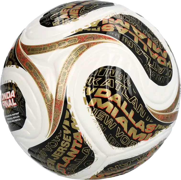 Fotbalový míč Adidas Trionda World Cup 2026 Finals velikost 1 Mini bílo-hnědý