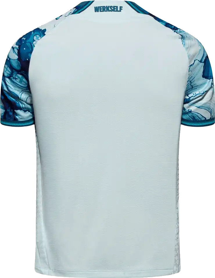 Pánský venkovní fotbalový dres New Balance Bayer Leverkusen 26/27 modrý