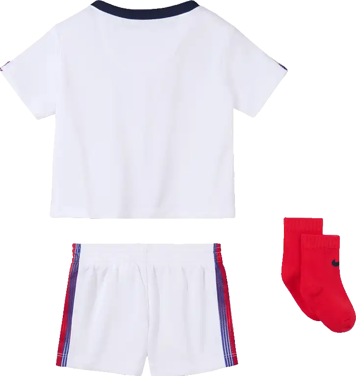 Dětská venkovní fotbalová souprava Nike PSG 26/27 bílá kojenci