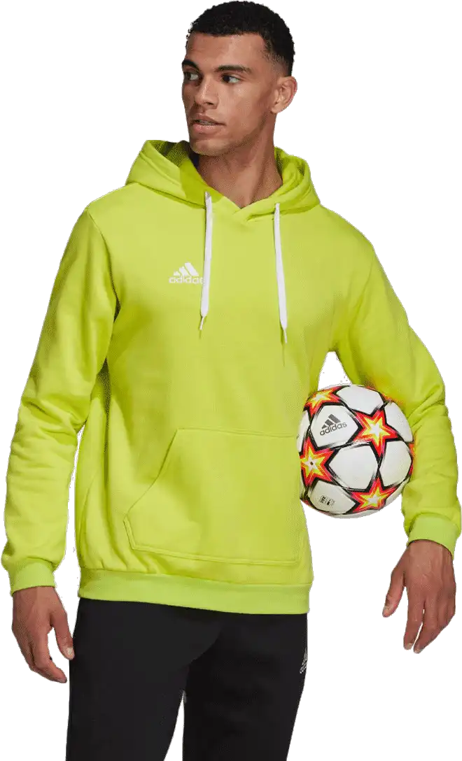 Pánská mikina s kapucí Adidas Entrada 22 Sweat světle žlutá