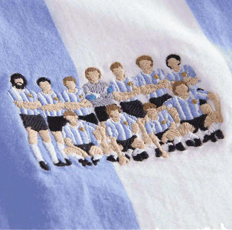 Pánské tričko Retro Argentina 1968 World Champions modro-bílé