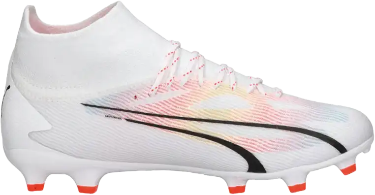 Dětské kopačky lisovky Puma Ultra Pro FG/AG bílo-červené