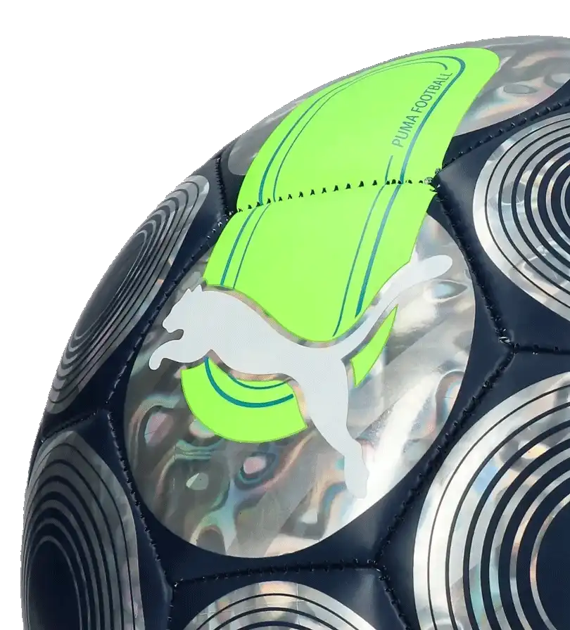 Fotbalový míč Puma Cage Ball Fire Orchid velikost 5 modro-stříbrný