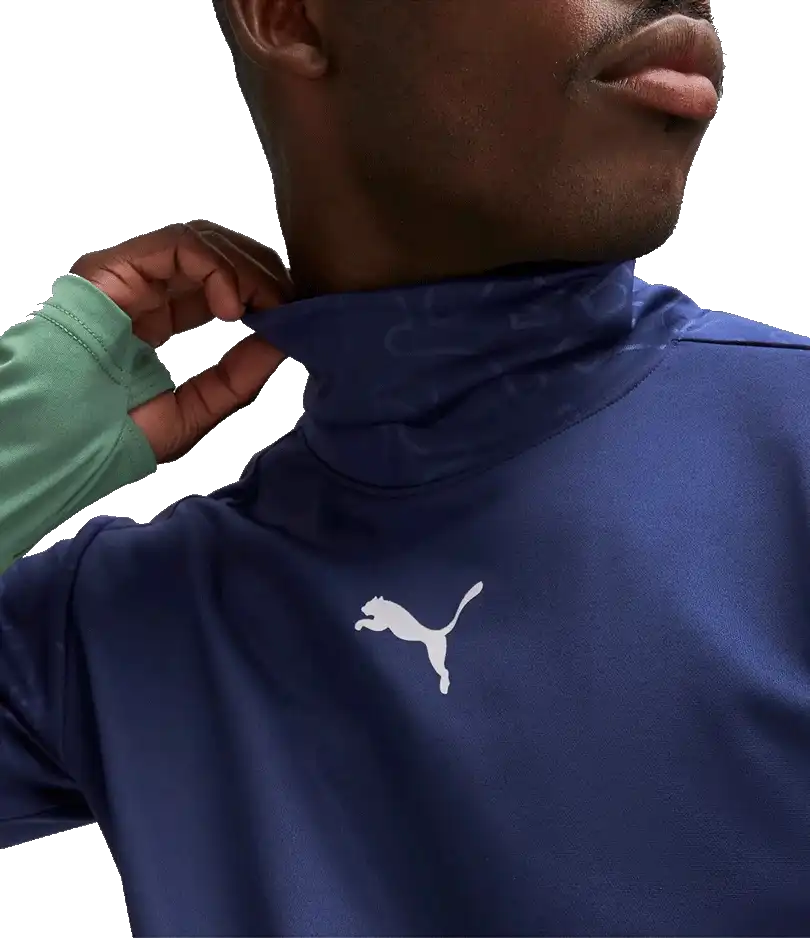 Dětská mikina Puma individualWINTERIZED Top modro-zelená