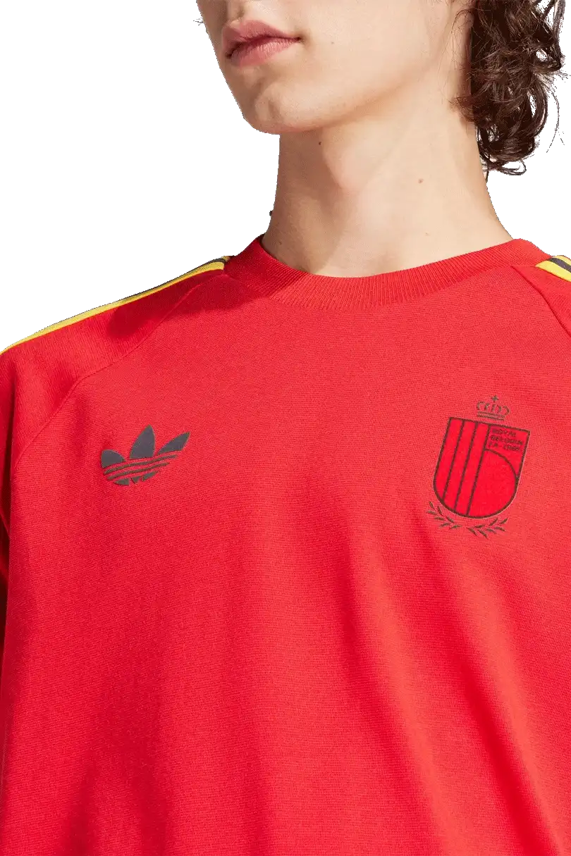Pánské retro tričko Adidas Belgium Adicolor 3S červené
