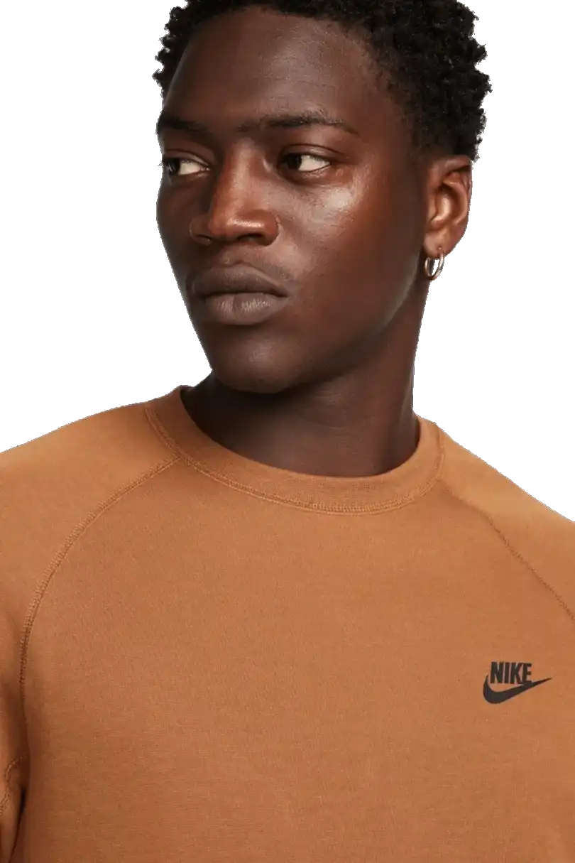 Pánská mikina Nike Sportswear Tech Fleece Crew hnědá