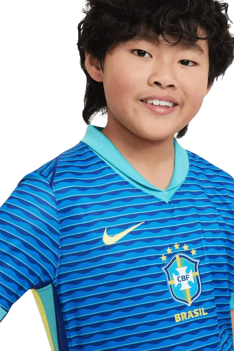 Dětský venkovní fotbalový dres Nike Brazílie 2024 modrý