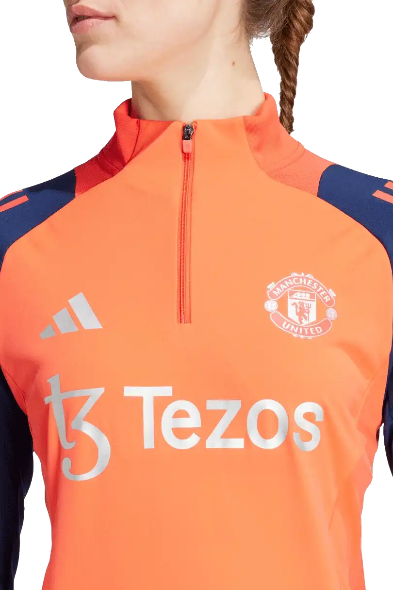 Dámský tréninkový top Adidas Manchester United 24/25 oranžový