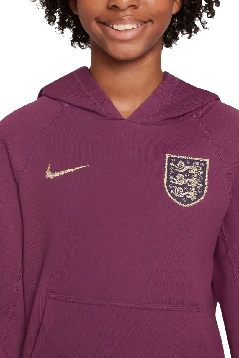 Dětská mikina Nike Anglie 2024 Air bordo dlouhý rukáv