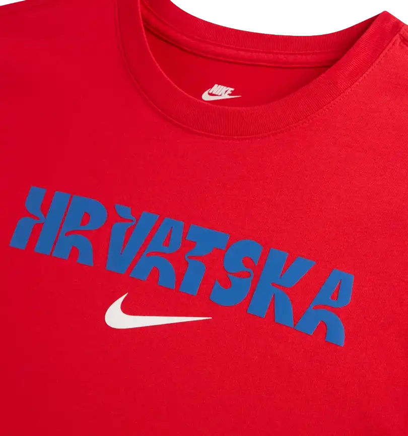 Pánské sportovní tričko Nike Chorvatsko 2024 Crest červené