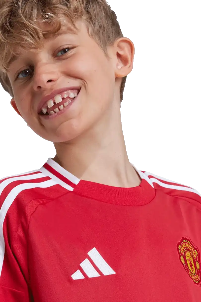 Dětský domácí fotbalový dres Adidas Manchester United 24/25 červený