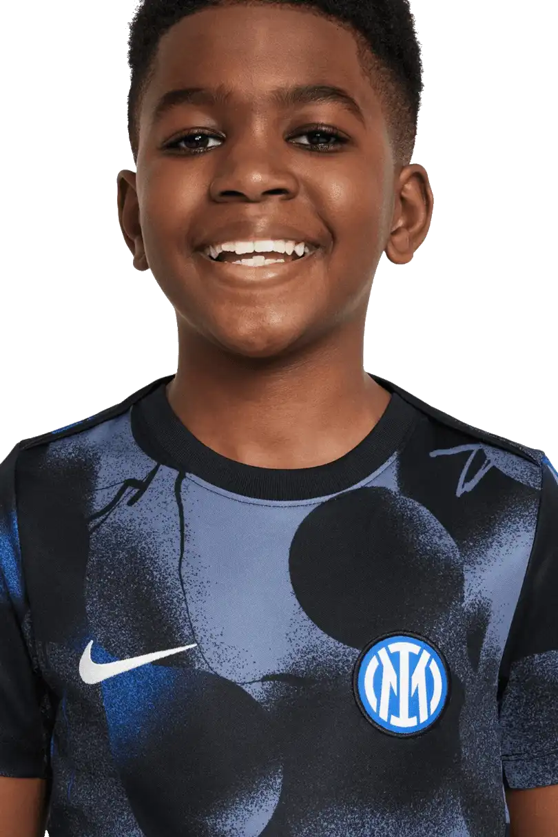 Dětské předzápasové tričko Nike Inter Milan 24/25 černé
