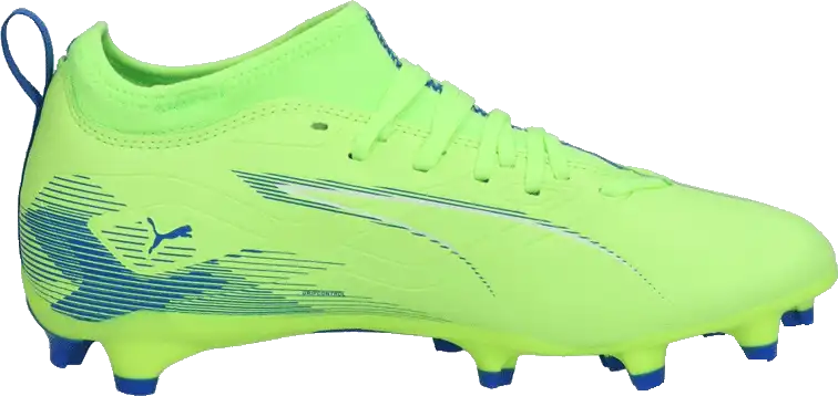Dětské kopačky lisovky Puma Ultra 5 Match FG/AG limetka