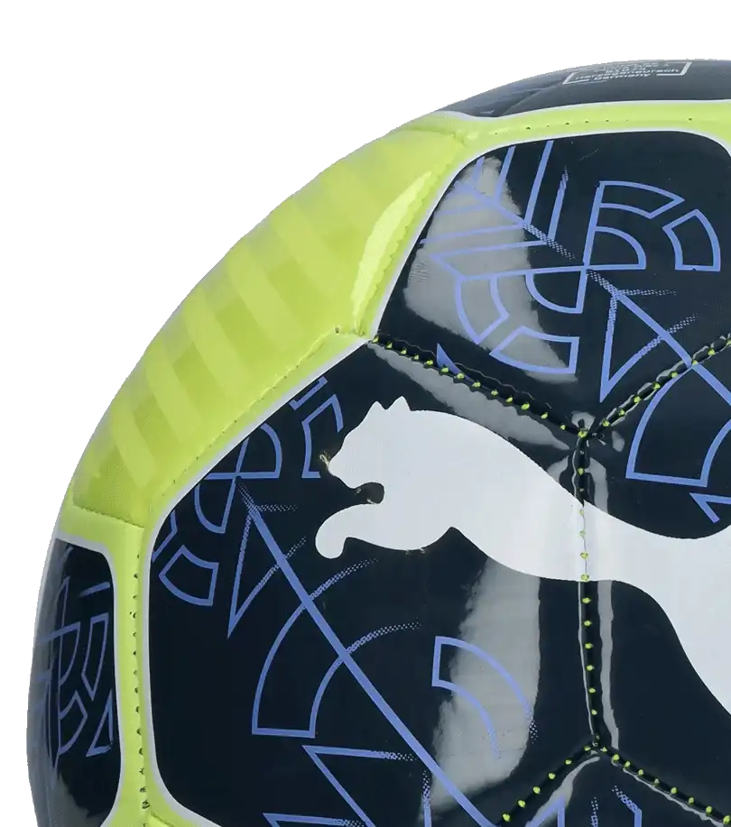 Fotbalový míč Puma Prestige velikost 3 limetkově-modrý