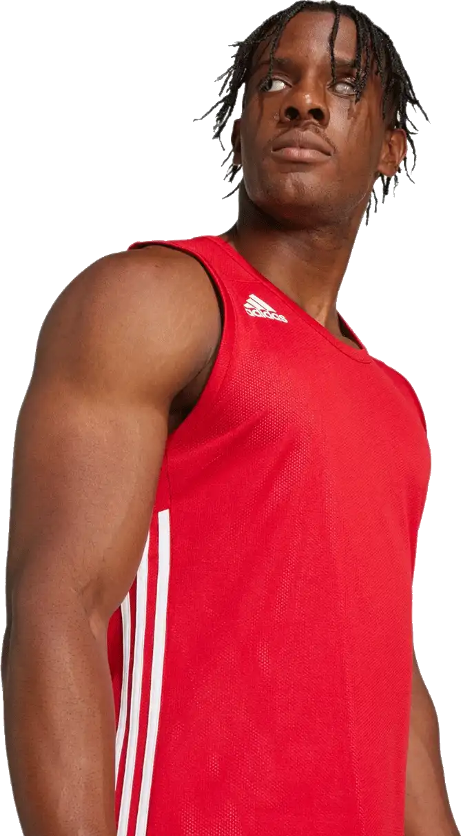 Pánský oboustranný dres bez rukávů Adidas 3G Speed Reversible červený