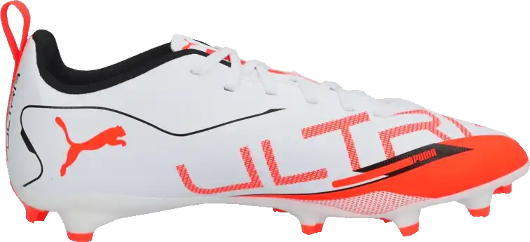 Dětské kopačky lisovky Puma Ultra 5 Play FG/AG bílo-červené
