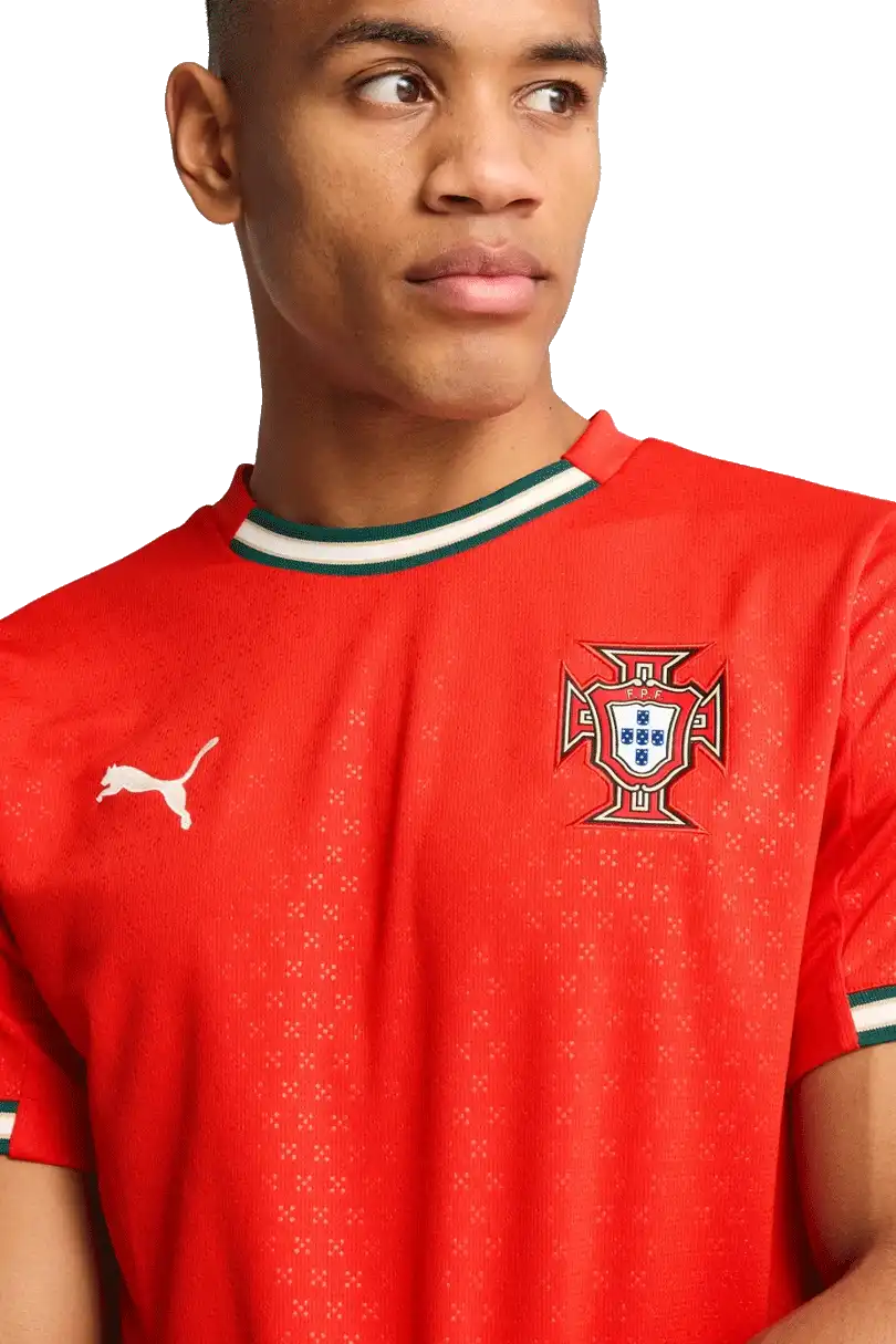 Pánský domácí dres krátký rukáv Puma Portugalsko 2025 červený