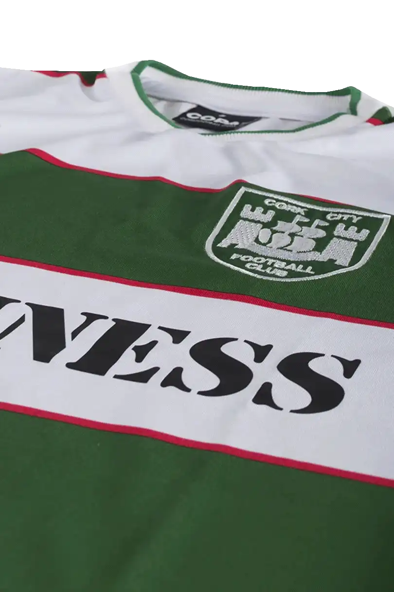 Pánský fotbalový retro dres COPA Cork City FC 1984 bílo-zelený