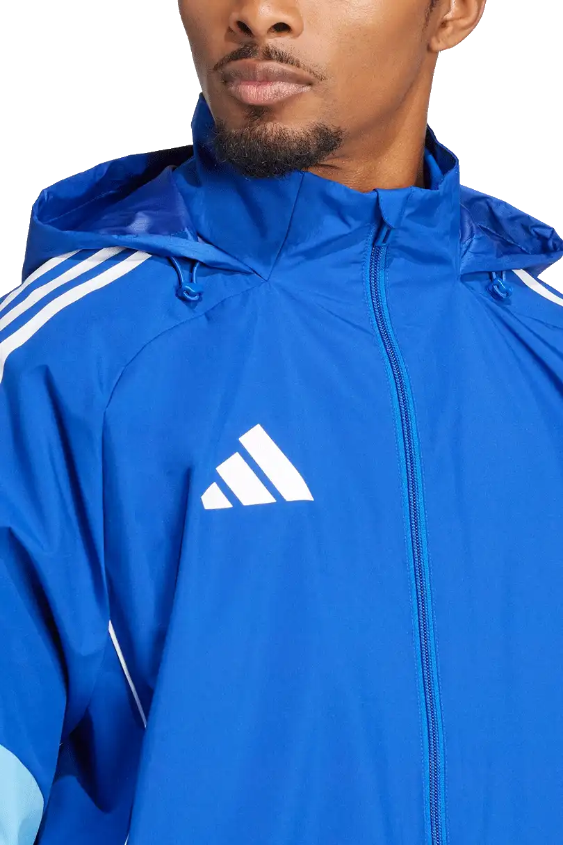 Pánská bunda s podšívkou Adidas Tiro 25 Competiton Allweather modrá