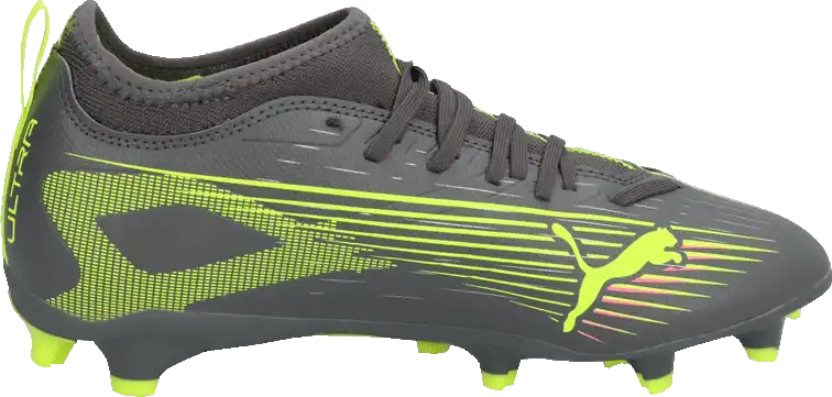 Dětské kopačky lisovky Puma Ultra 5 Match FG/AG černo-šedé
