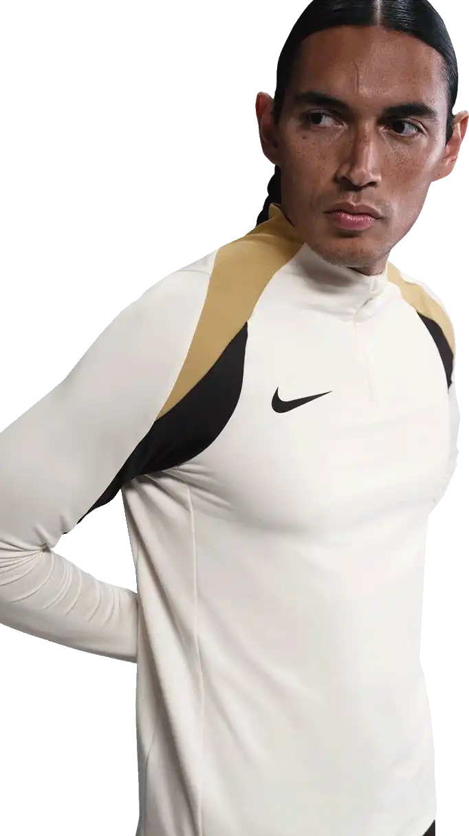 Pánská fotbalová mikina Nike Dri-FIT Strike bílo-zlatá