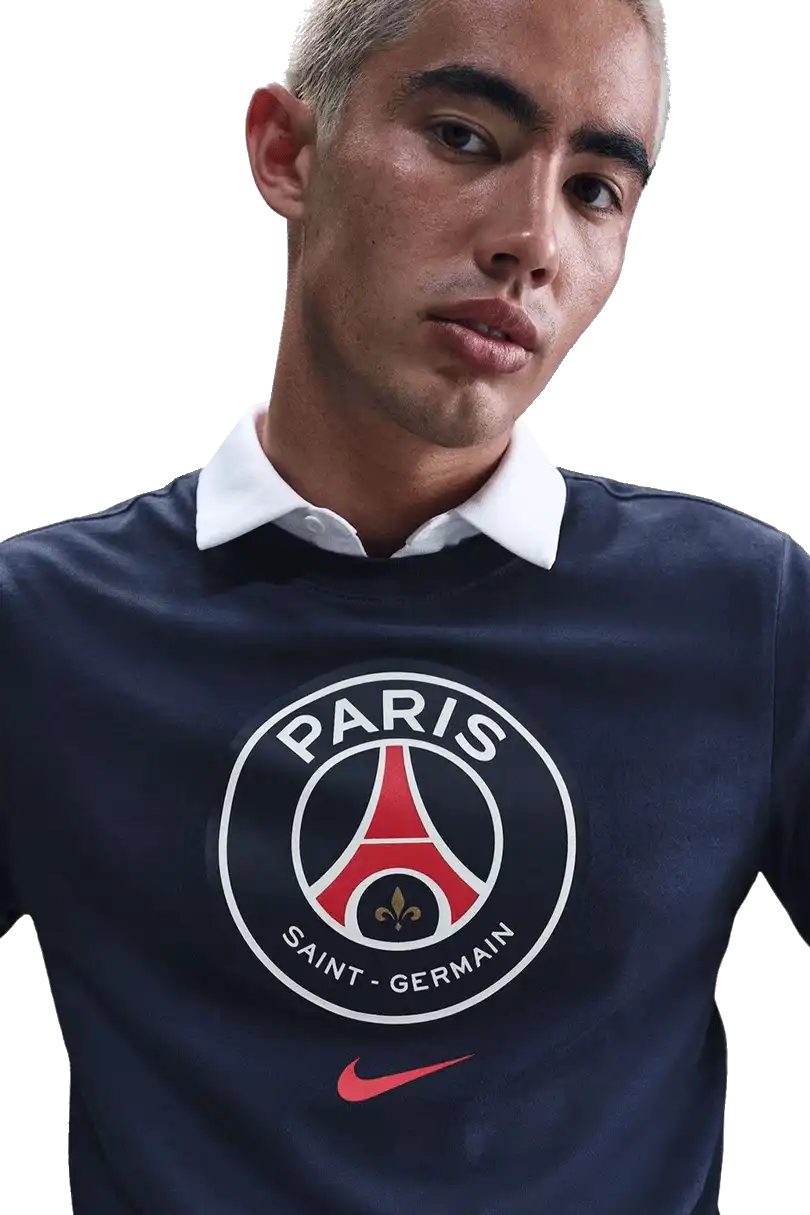 Pánské tričko s krátkým rukávem Nike PSG 25/26 Crest Tee modré