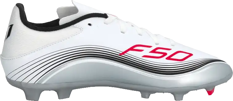 Dětské kopačky lisovky Adidas F50 League Messi FG/MG stříbrné2