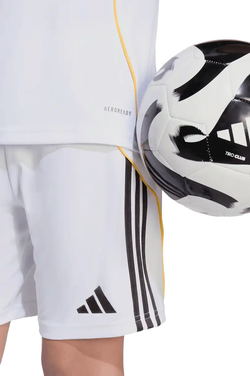 Dětské domácí fotbalové šortky Adidas Real Madrid 25/26 bílé