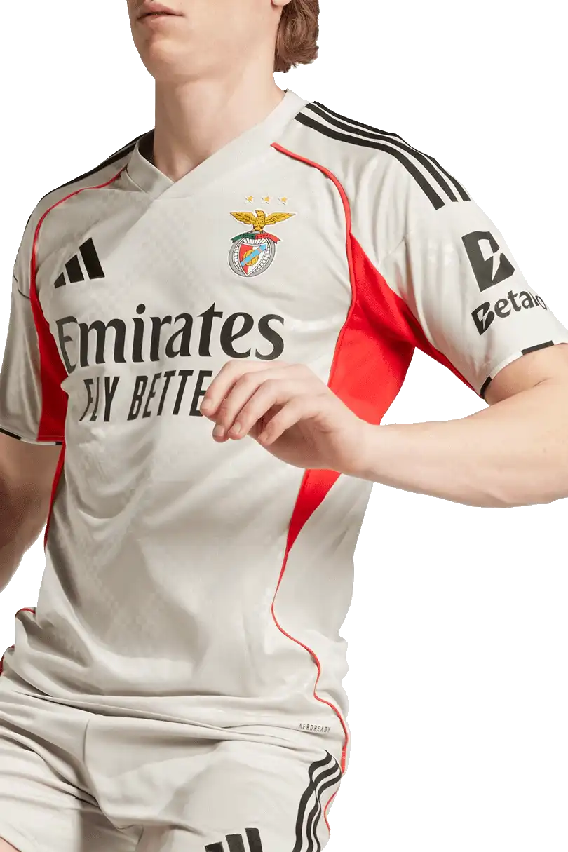Pánský venkovní fotbalový dres Adidas SL Benfica 25/26 béžový