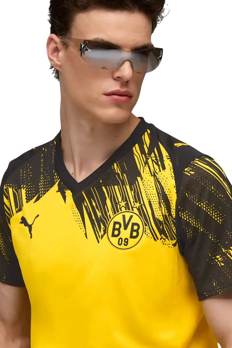 Pánský domácí fotbalový dres Puma Borussia Dortmund 25/26 žluto-černý