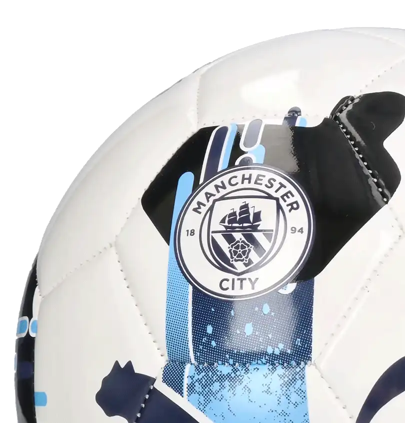 Fotbalový míč Puma Manchester City 25/26 Orbita 6 velikost 5 bílo-černý