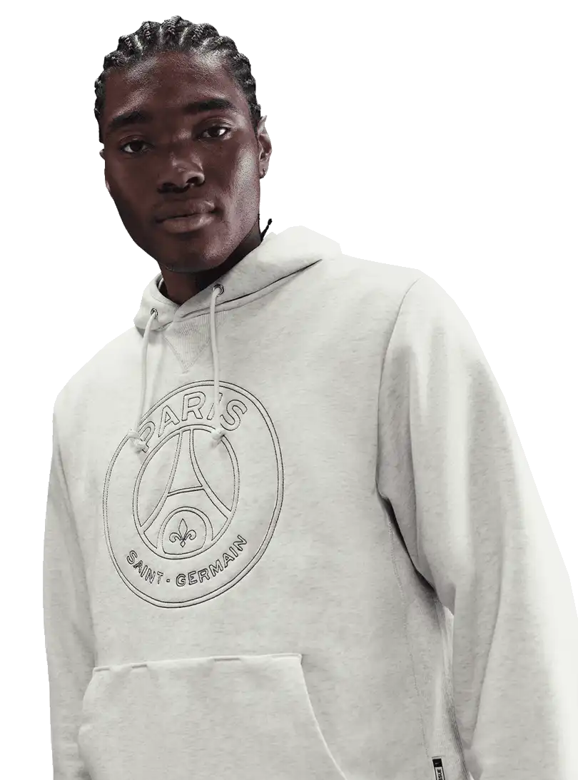 Pánská mikina s kapucí Nike PSG 25/26 Standard Issue bílá