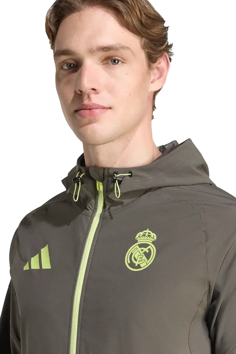 Pánská bunda Adidas Real Madrid 25/26 Competition Vis Tech Travel zelená