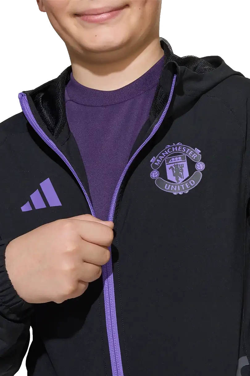 Dětská bunda Adidas Manchester United 25/26 Competition Vis Tech Travel černá