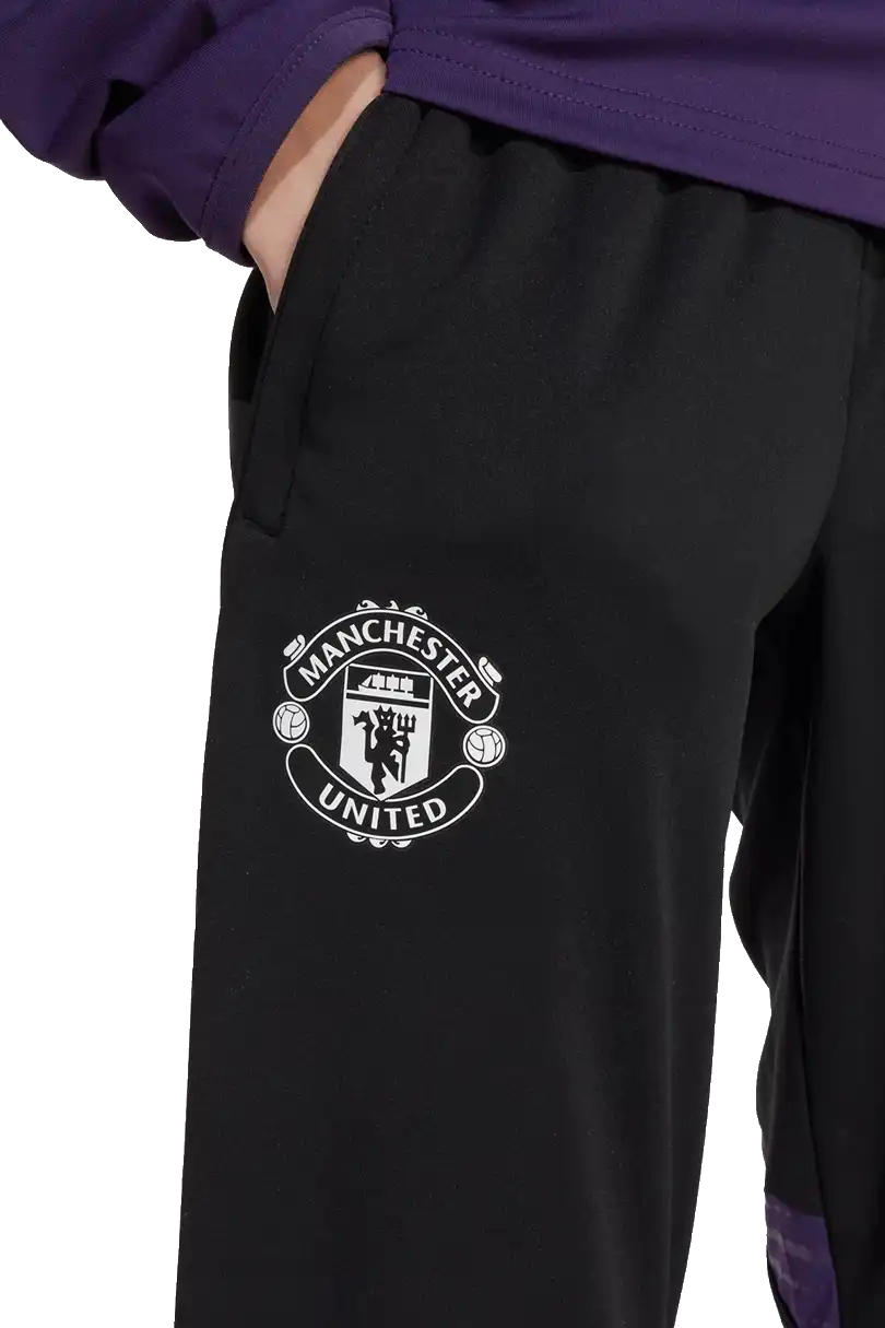 Dětské tréninkové kalhoty Adidas Manchester United 25/26 Competition černé