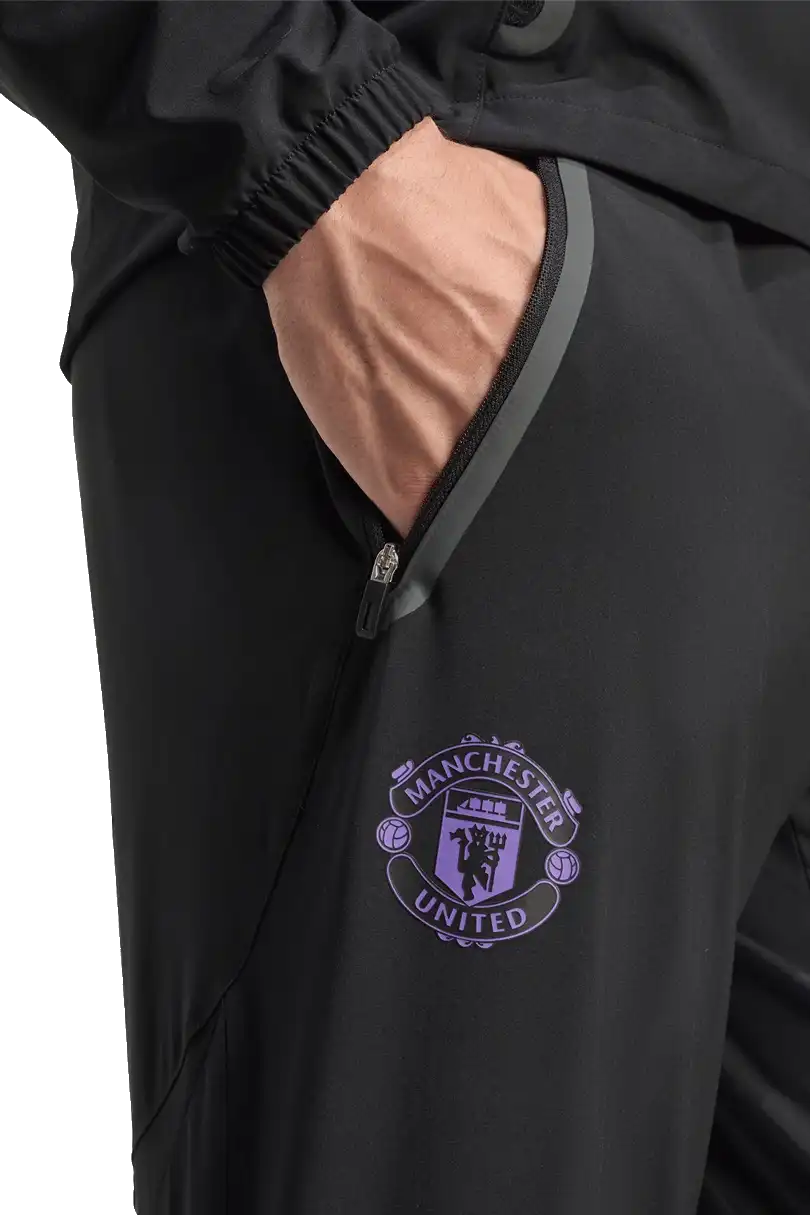 Pánské kalhoty Adidas Manchester United 25/26 Competition Vis Tech Travel černé