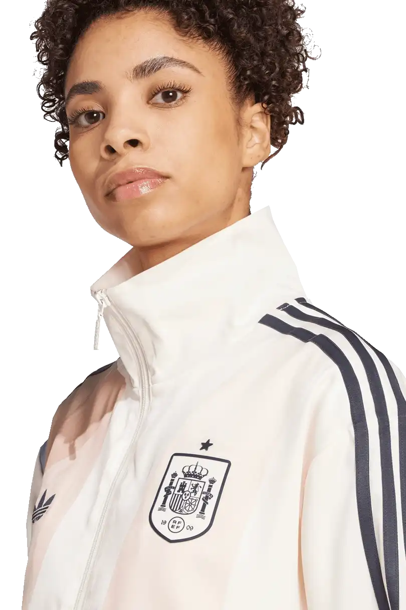 Dámská hladká sportovní bunda Adidas Španělsko 25-26 Track béžová