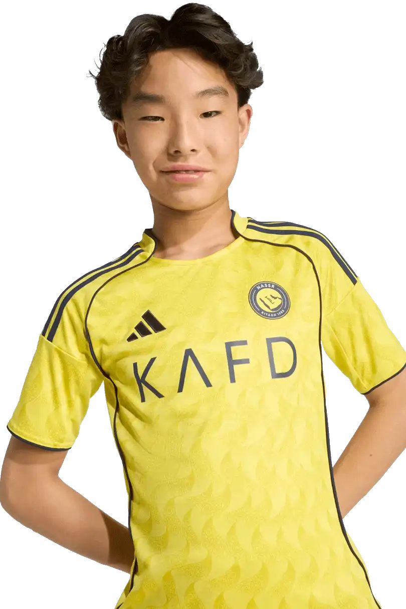 Dětský domácí fotbalový dres Adidas Al-Nassr 25/26 Ronaldo 7 žlutý