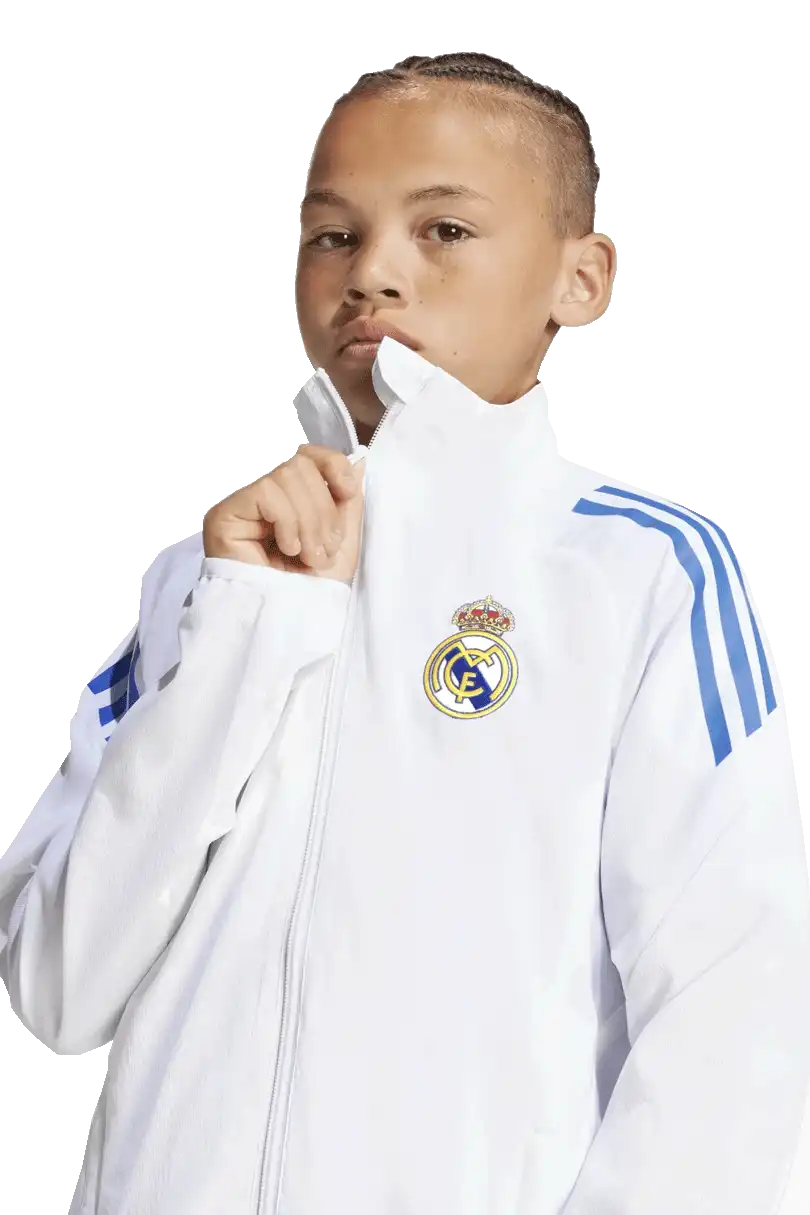 Dětská prezentační bunda Adidas Real Madrid 25/26 bílá