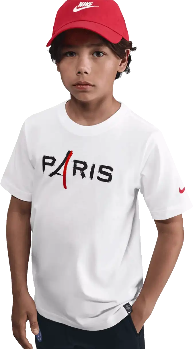 Dětské tričko s krátkým rukávem Nike PSG 25/26 Tee bílé