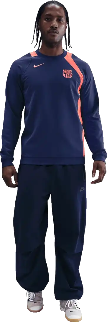 Pánská mikina Nike FC Barcelona 25/26 Total 90 Crew tmavě modrá