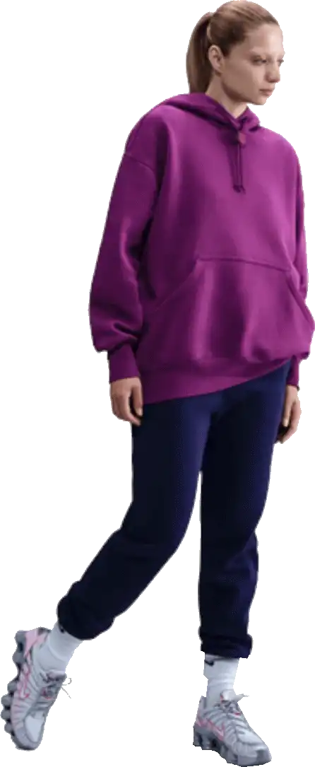 Dámské kalhoty s vysokým pasem Nike FC Barcelona 25/26 Phoenix Fleece modré