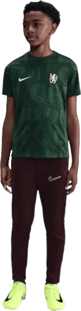 Dětský předzápasový dres Nike Chelsea FC 25/26 Academy Pro zelený