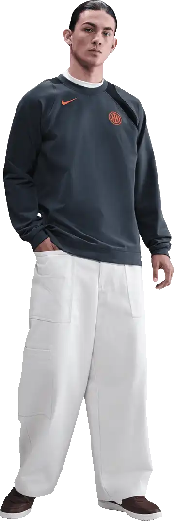 Pánská mikina Nike Inter Milán 25/26 Total 90 Crew šedá