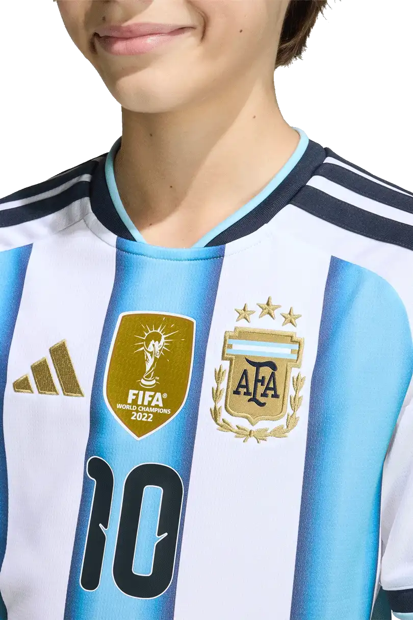Dětský domácí dres Adidas Argentina 2026 bílo-modrý Messi 10