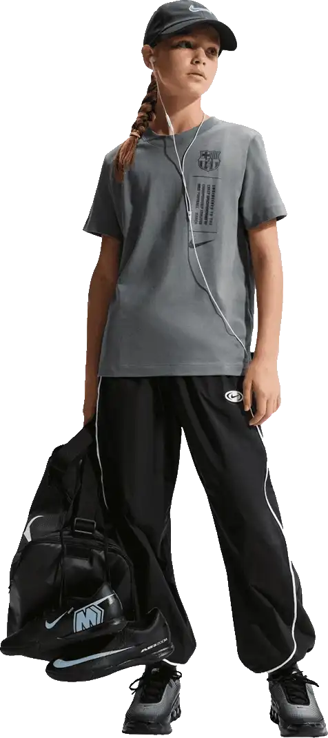 Dětské tričko Nike FC Barcelona 25/26 Tee šedé