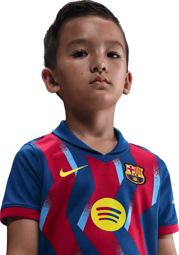 Dětská čtvrtá souprava Nike Nike FC Barcelona 25/26 malé děti modro-červená