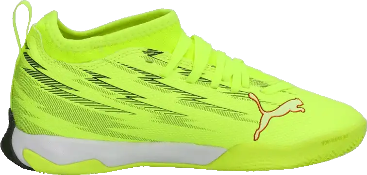 Dětské sálové kopačky Puma Ultra 6 Match+ Mid IT limetka