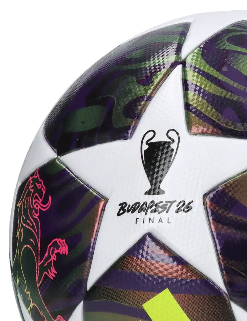 Fotbalový míč Adidas UCL League 25/26 Final velikost 4 fialový